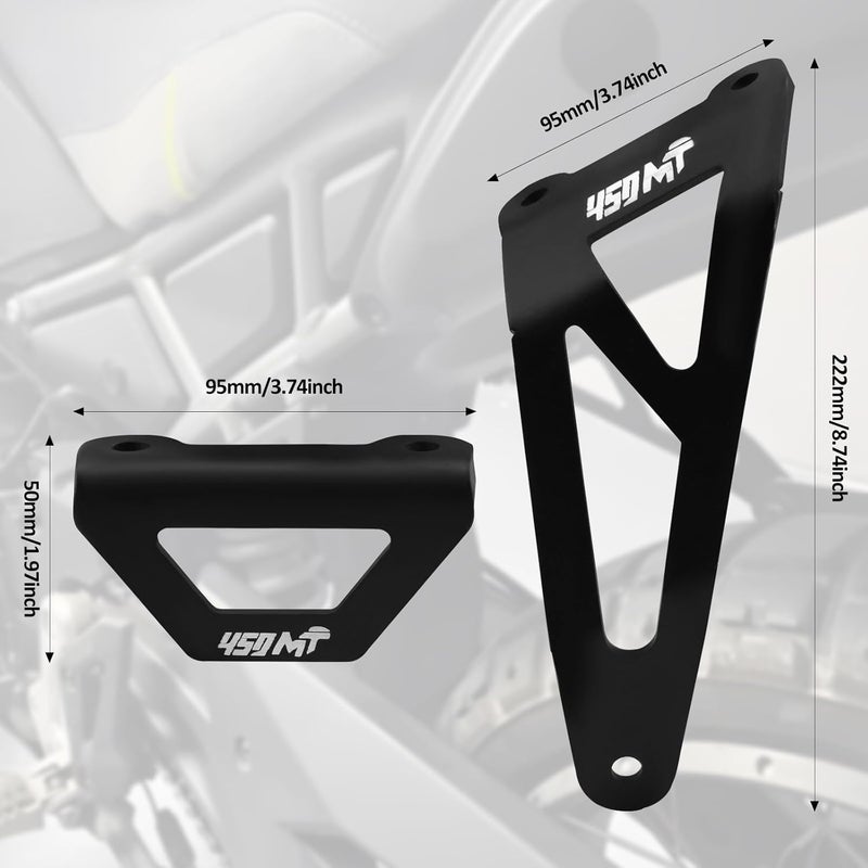 XIDAODIT for CFMOTO 450MT MT450 Ibex 450 2024-2025 Motorcycle Rear Pedal Exhaust Bracket Clamps Blanking Plates - Image 3